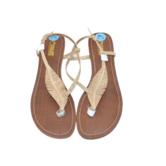 NWT Carlos Santana Gold Rhinestone Sandals 7.5 - Picture 8 of 8